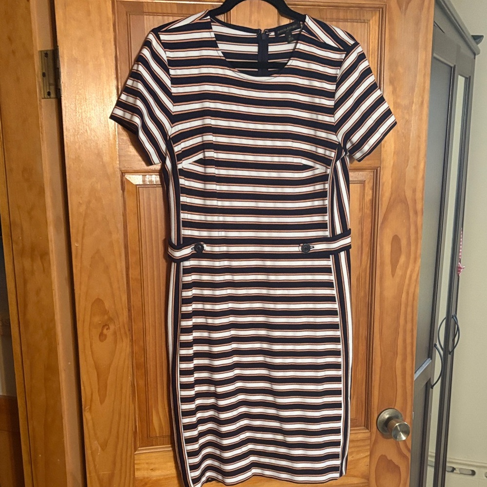 Striped Short Sleeve Dress